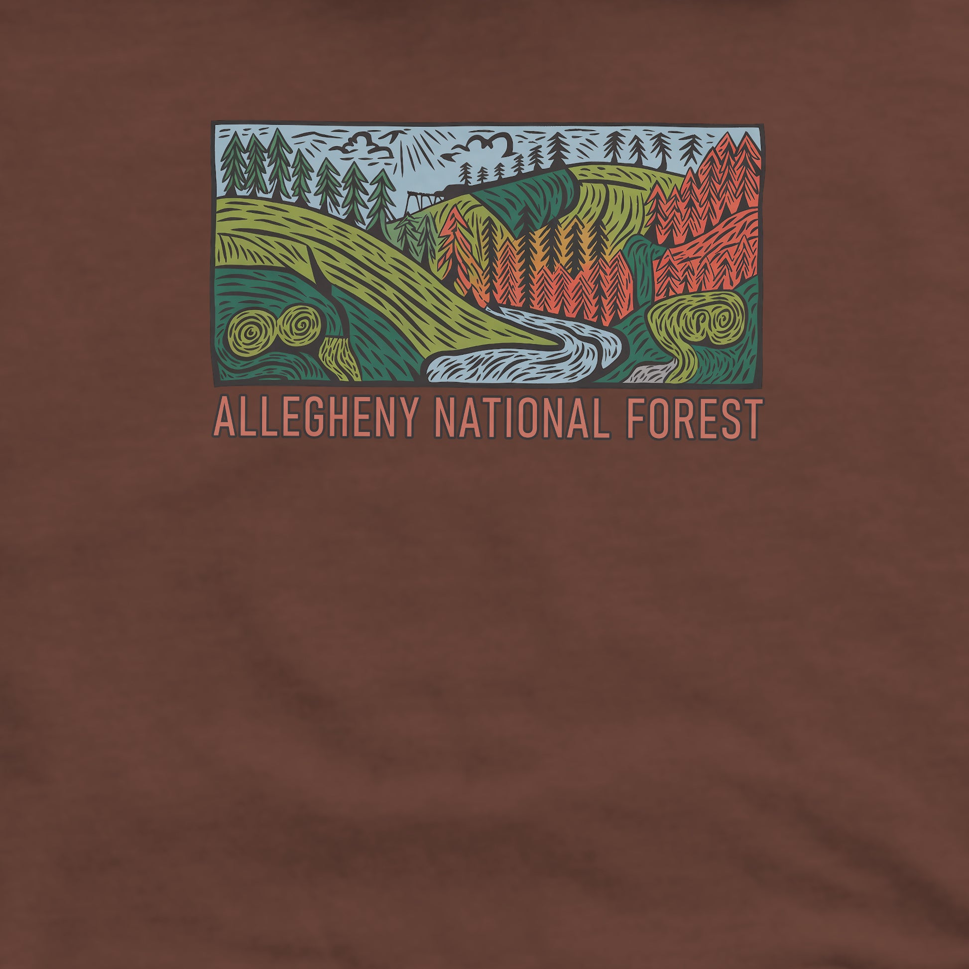 Allegheny National Forest Crewneck Sweatshirt Adventure and Outdoors Themed Sweatshirt