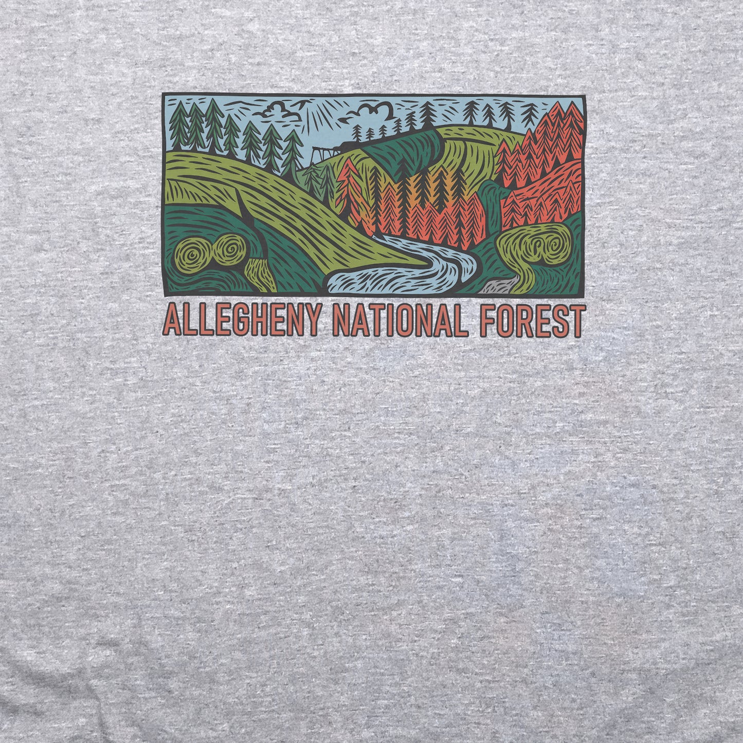 Allegheny National Forest Crewneck Sweatshirt Adventure and Outdoors Themed Sweatshirt
