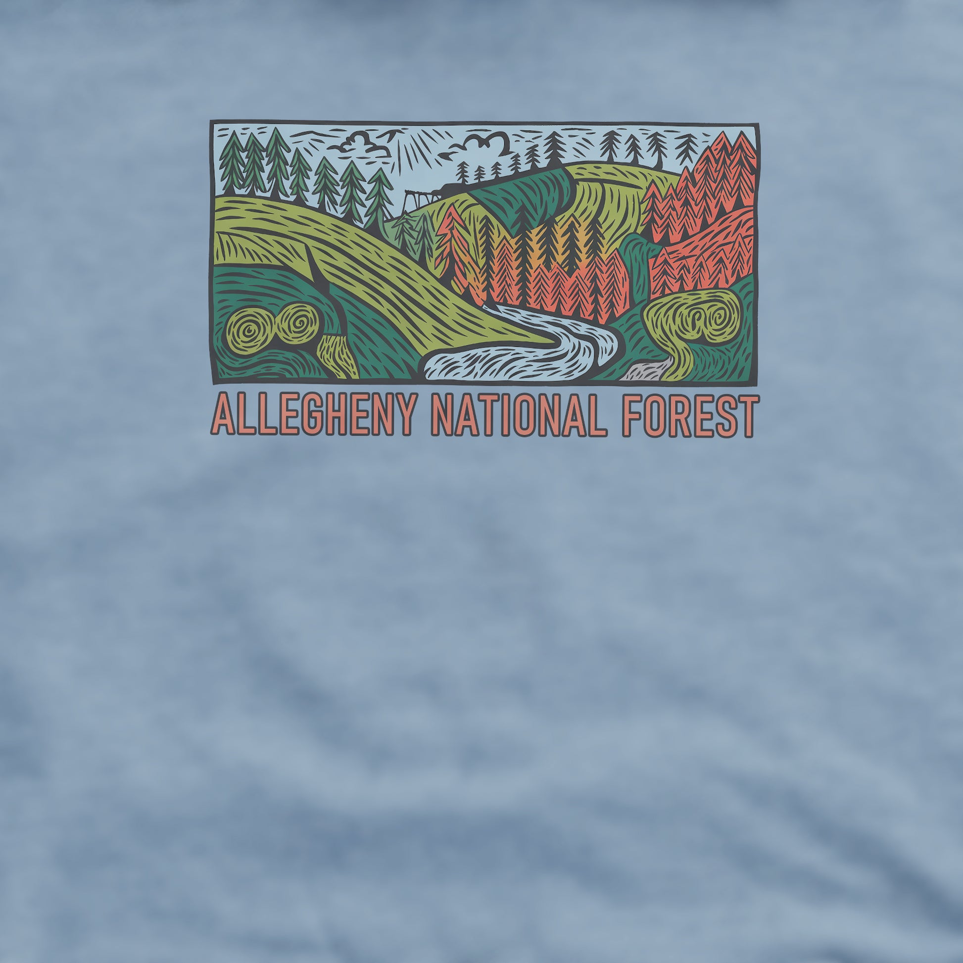 Allegheny National Forest Crewneck Sweatshirt Adventure and Outdoors Themed Sweatshirt