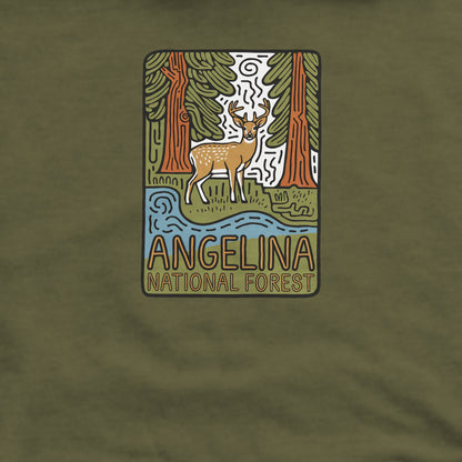 Angelina National Forest Crewneck Sweatshirt Adventure and Outdoors Themed Sweatshirt
