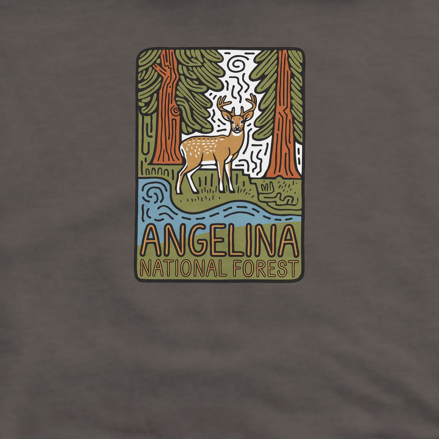 Angelina National Forest Crewneck Sweatshirt Adventure and Outdoors Themed Sweatshirt