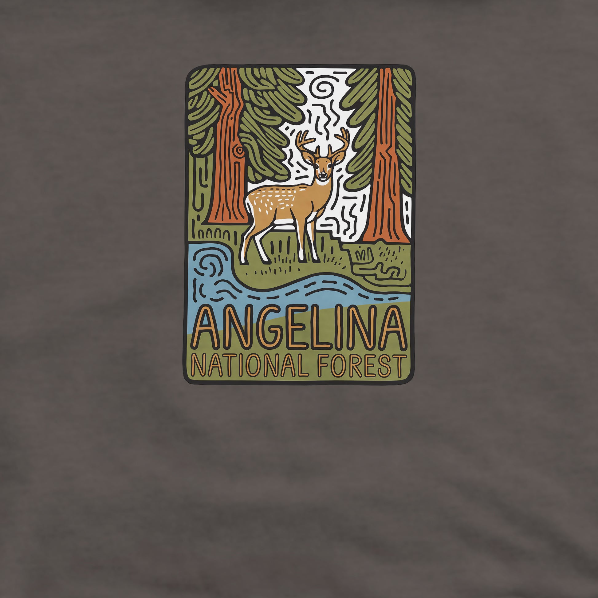Angelina National Forest Crewneck Sweatshirt Adventure and Outdoors Themed Sweatshirt