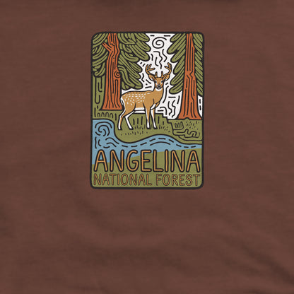 Angelina National Forest Crewneck Sweatshirt Adventure and Outdoors Themed Sweatshirt