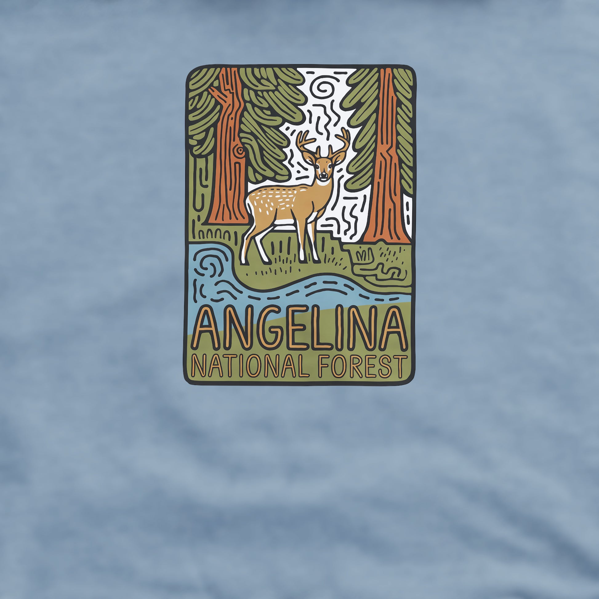 Angelina National Forest Crewneck Sweatshirt Adventure and Outdoors Themed Sweatshirt