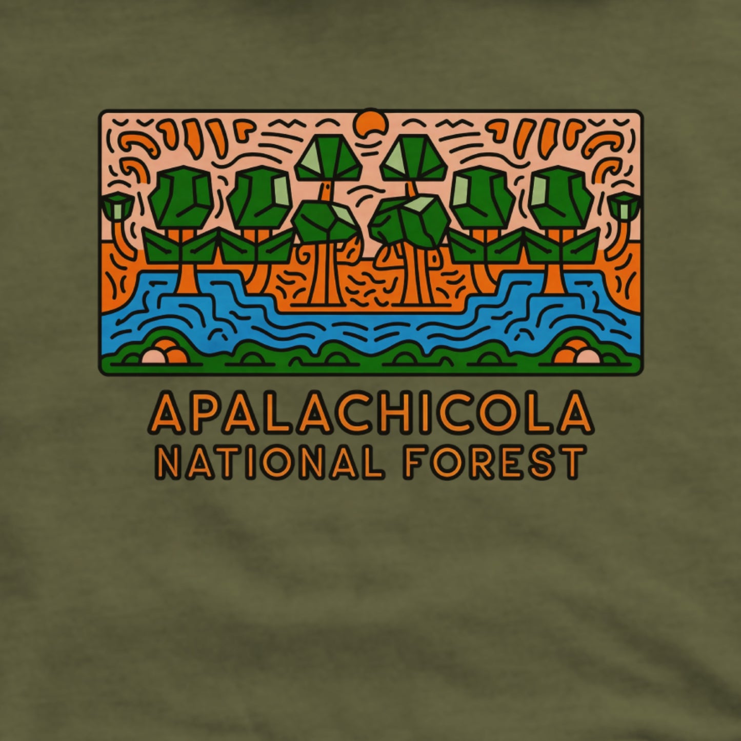 Apalachicola National Forest Hoodie Adventure and Outdoors Themed Hoodie