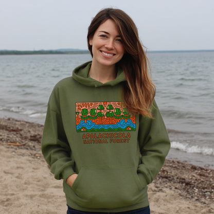 Apalachicola National Forest Hoodie Adventure and Outdoors Themed Hoodie