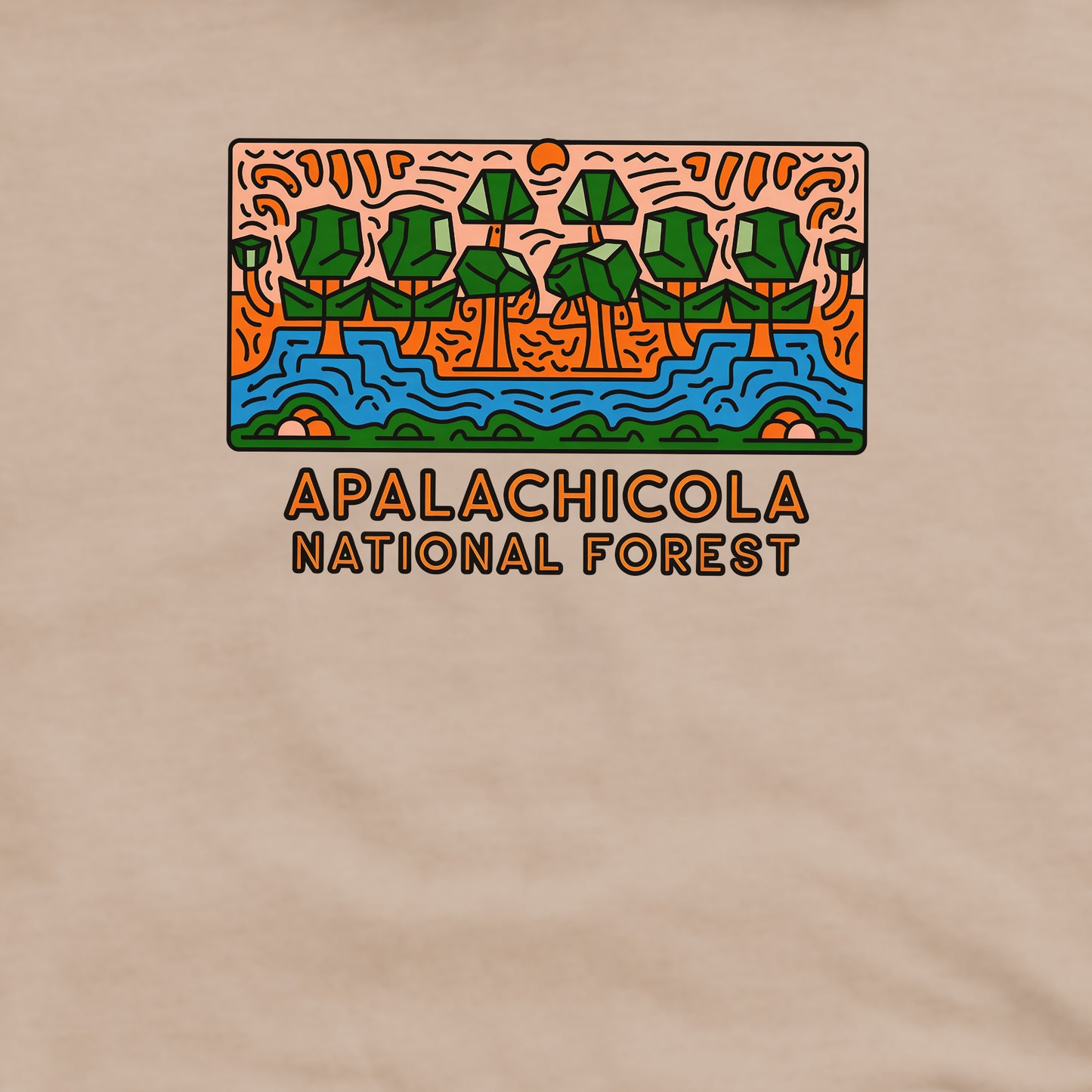Apalachicola National Forest Crewneck Sweatshirt Adventure and Outdoors Themed Sweatshirt