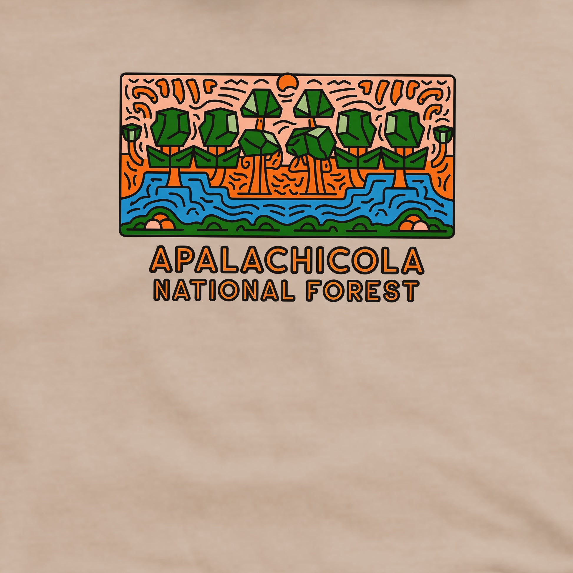 Apalachicola National Forest Crewneck Sweatshirt Adventure and Outdoors Themed Sweatshirt
