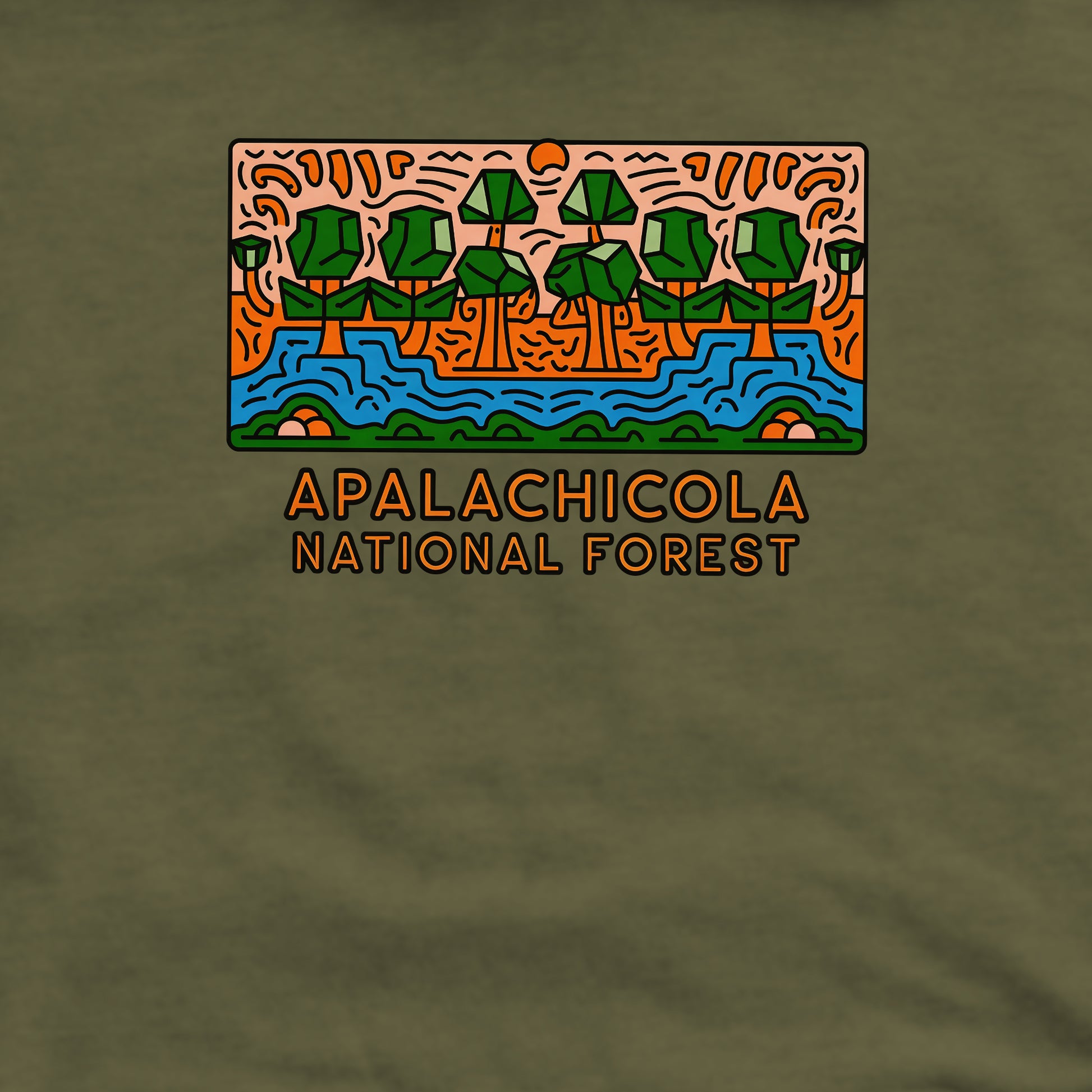 Apalachicola National Forest Crewneck Sweatshirt Adventure and Outdoors Themed Sweatshirt