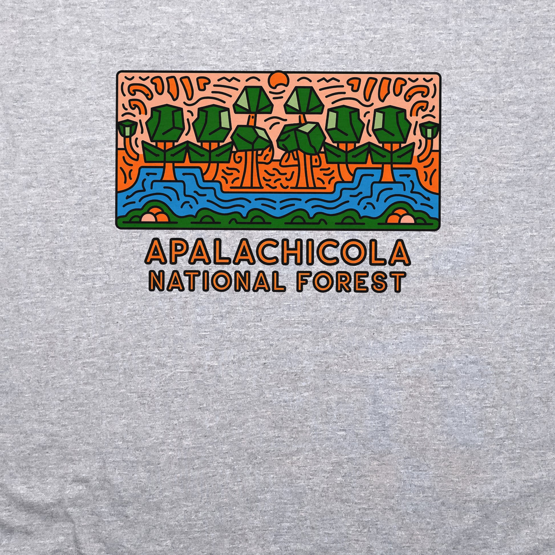 Apalachicola National Forest Crewneck Sweatshirt Adventure and Outdoors Themed Sweatshirt