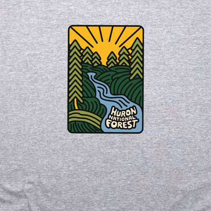 Huron National Forest Crewneck Sweatshirt Adventure and Outdoors Themed Sweatshirt