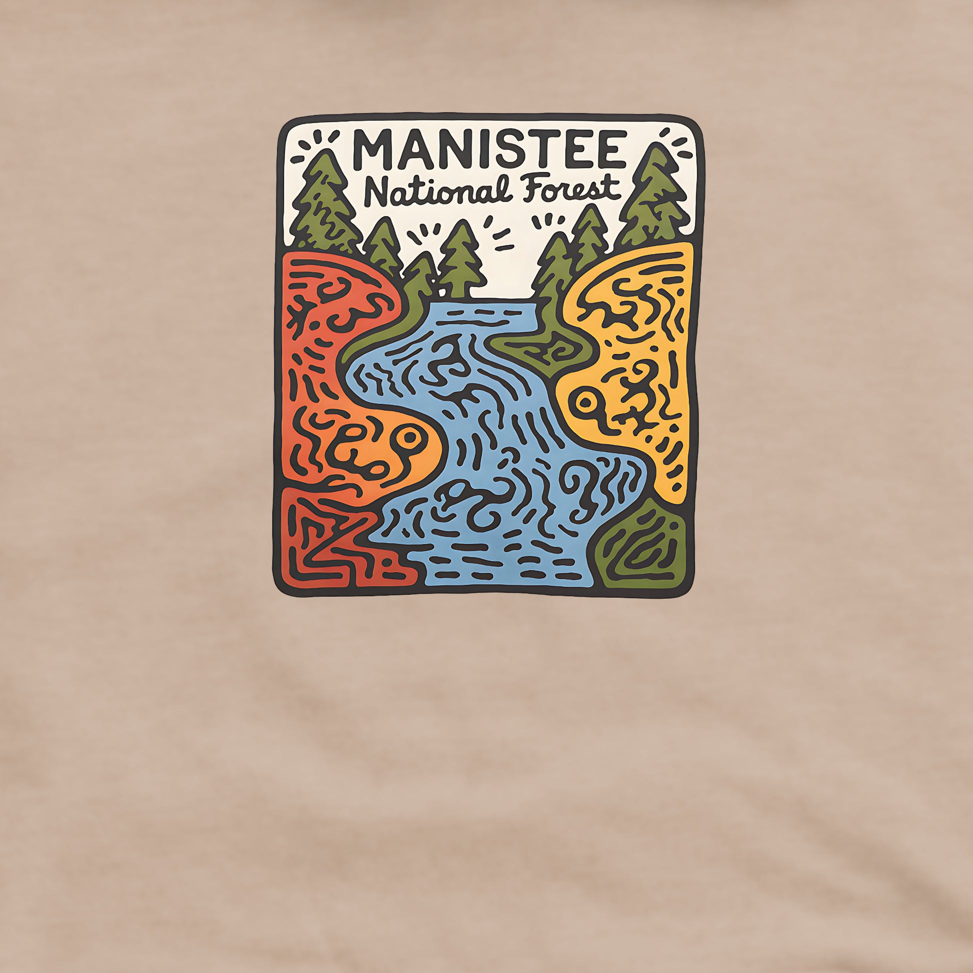 Manistee National Forest Crewneck Sweatshirt Adventure and Outdoors Themed Sweatshirt