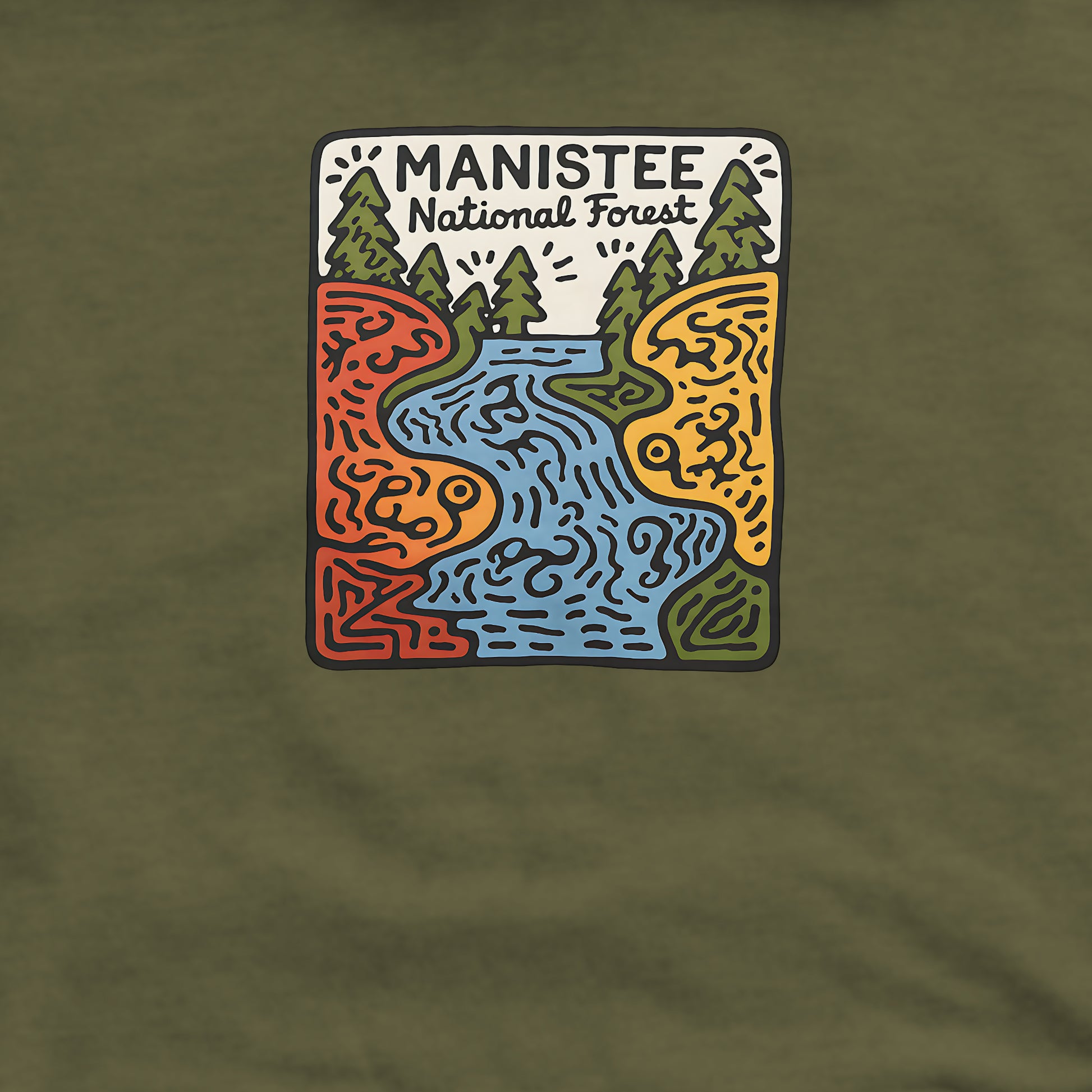 Manistee National Forest Crewneck Sweatshirt Adventure and Outdoors Themed Sweatshirt