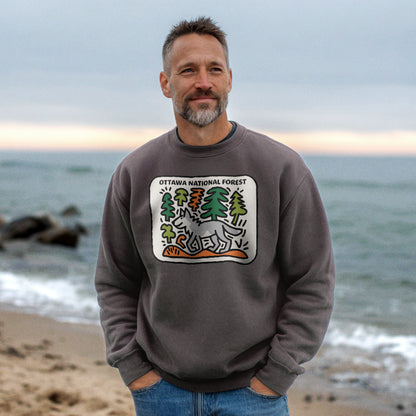 Ottawa National Forest Crewneck Sweatshirt Adventure and Outdoors Themed Sweatshirt