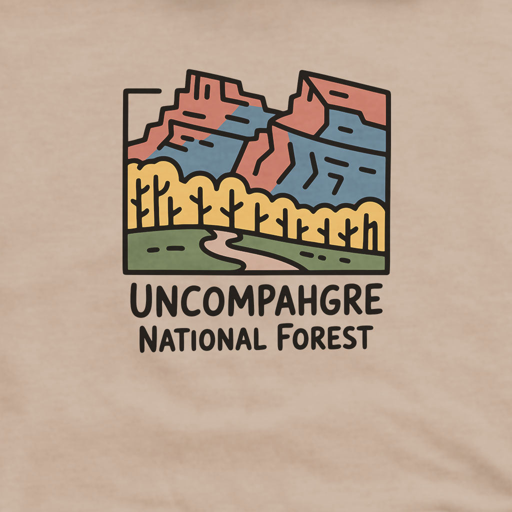Uncompahgre National Forest Hoodie Adventure and Outdoors Themed Hoodie