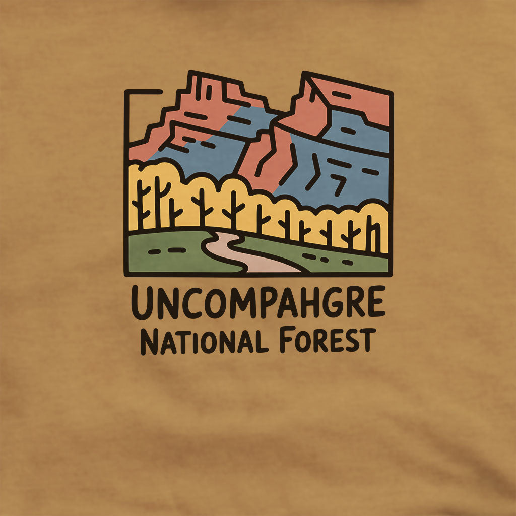 Uncompahgre National Forest Hoodie Adventure and Outdoors Themed Hoodie