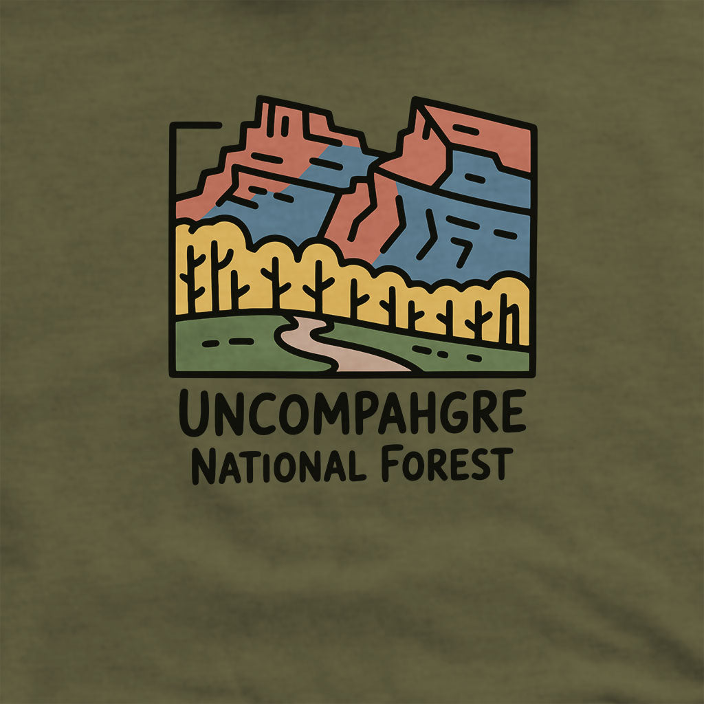 Uncompahgre National Forest Hoodie Adventure and Outdoors Themed Hoodie