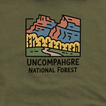 Uncompahgre National Forest Hoodie Adventure and Outdoors Themed Hoodie