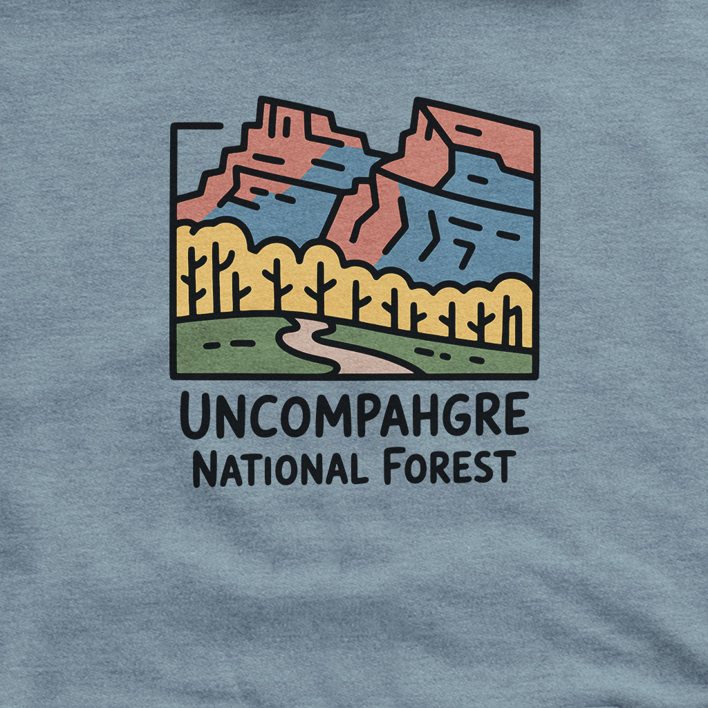 Uncompahgre National Forest Hoodie Adventure and Outdoors Themed Hoodie