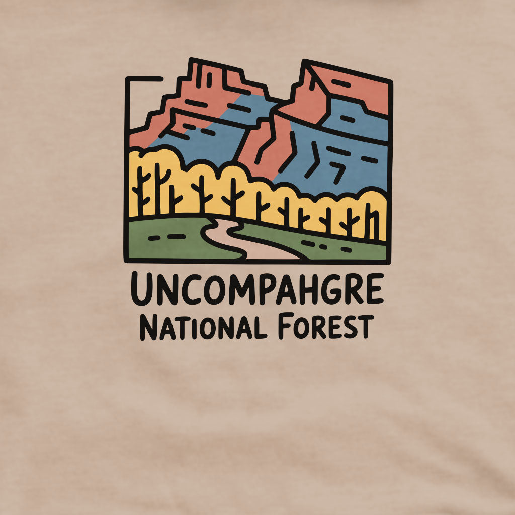 Uncompahgre National Forest Crewneck Sweatshirt Adventure and Outdoors Themed Sweatshirt