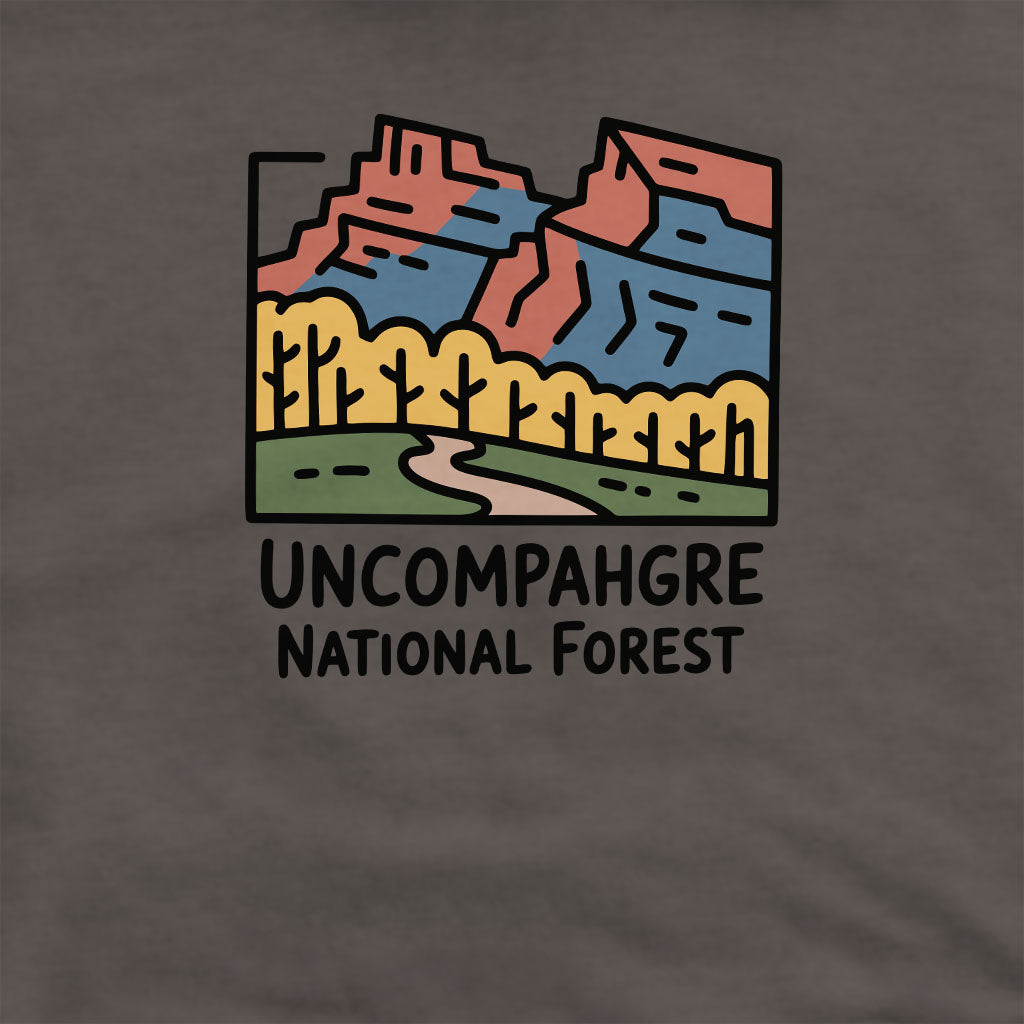 Uncompahgre National Forest Crewneck Sweatshirt Adventure and Outdoors Themed Sweatshirt