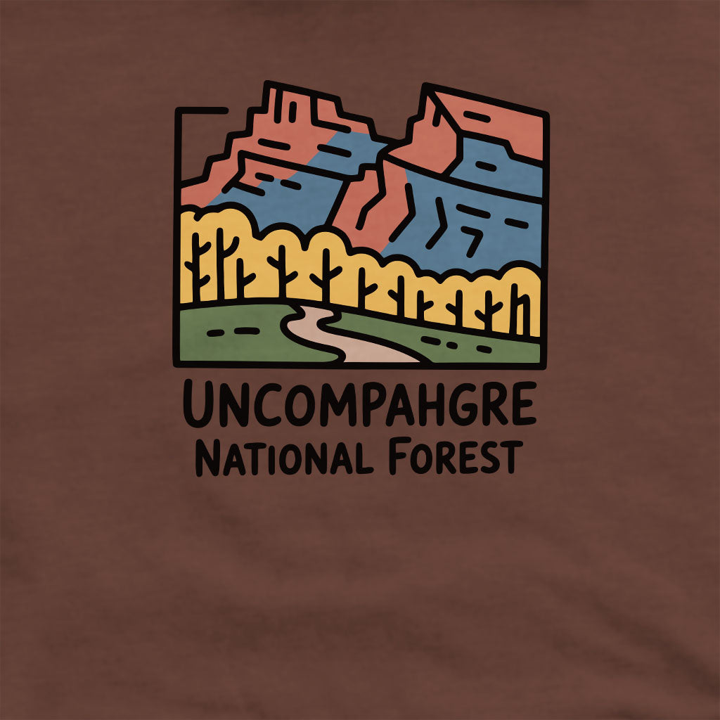Uncompahgre National Forest Crewneck Sweatshirt Adventure and Outdoors Themed Sweatshirt