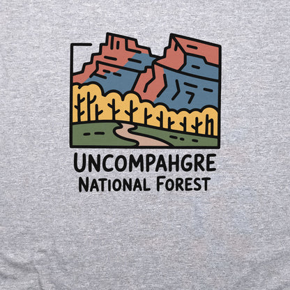 Uncompahgre National Forest Crewneck Sweatshirt Adventure and Outdoors Themed Sweatshirt