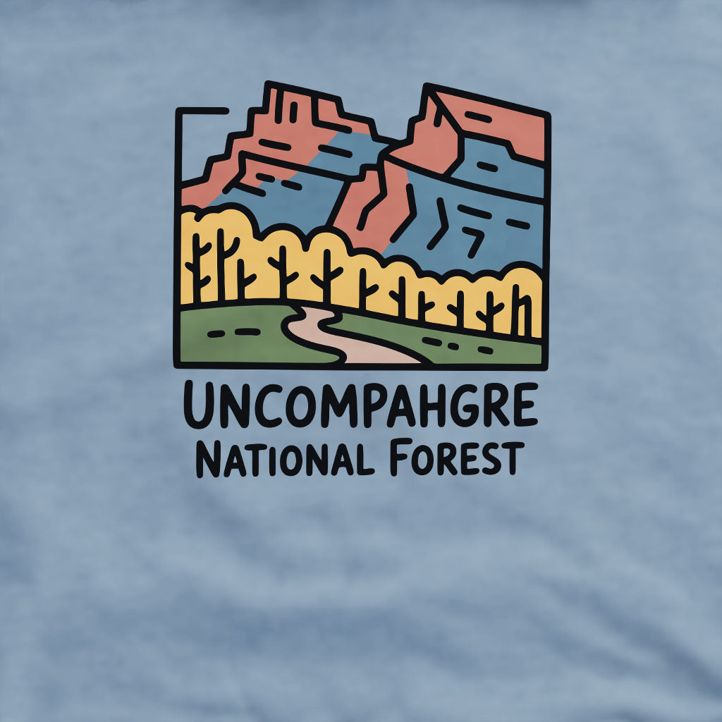 Uncompahgre National Forest Crewneck Sweatshirt Adventure and Outdoors Themed Sweatshirt