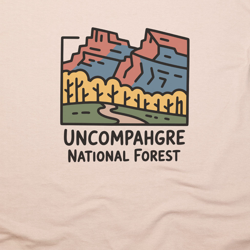 Uncompahgre National Forest T-Shirt Adventure and Outdoors Themed T-Shirt