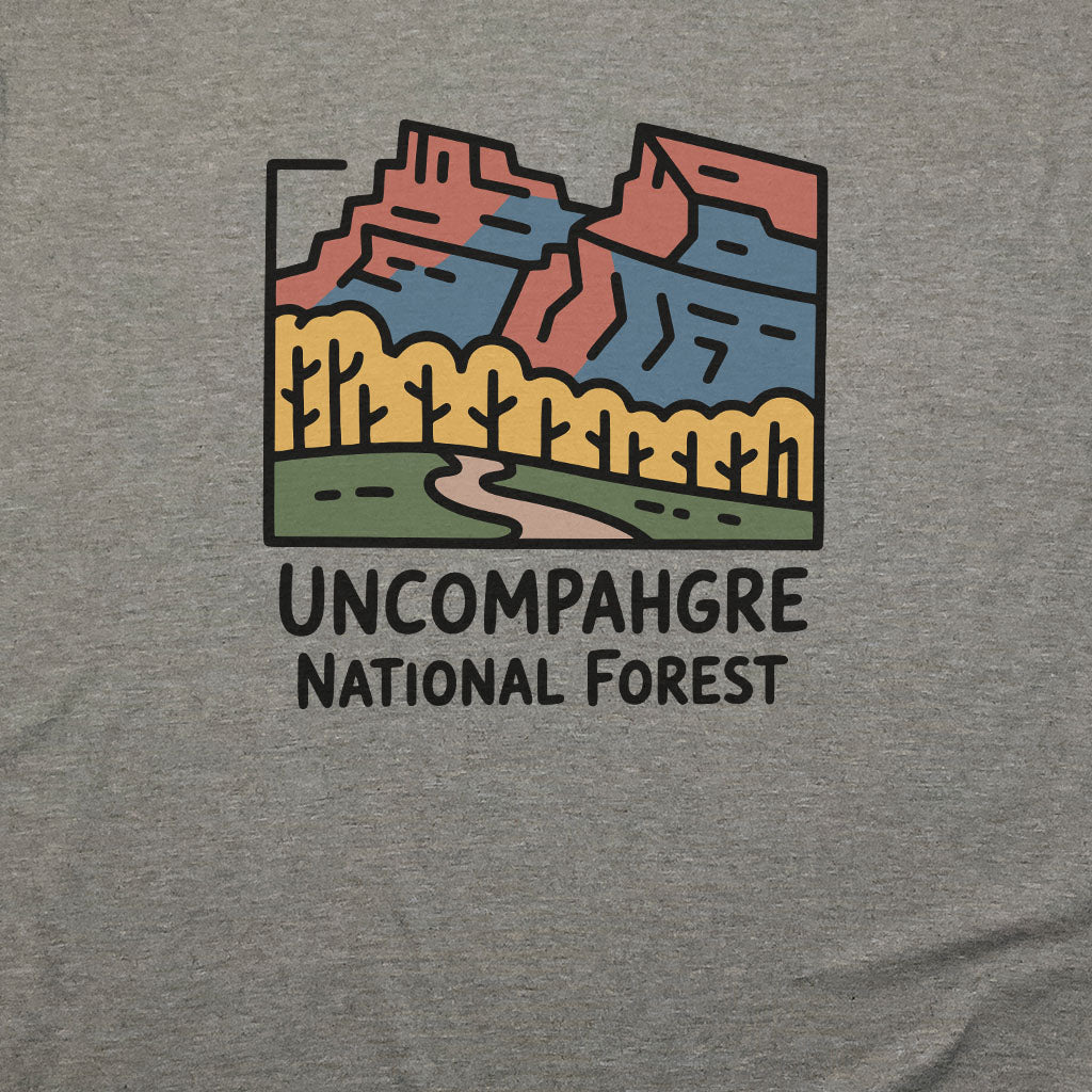 Uncompahgre National Forest T-Shirt Adventure and Outdoors Themed T-Shirt
