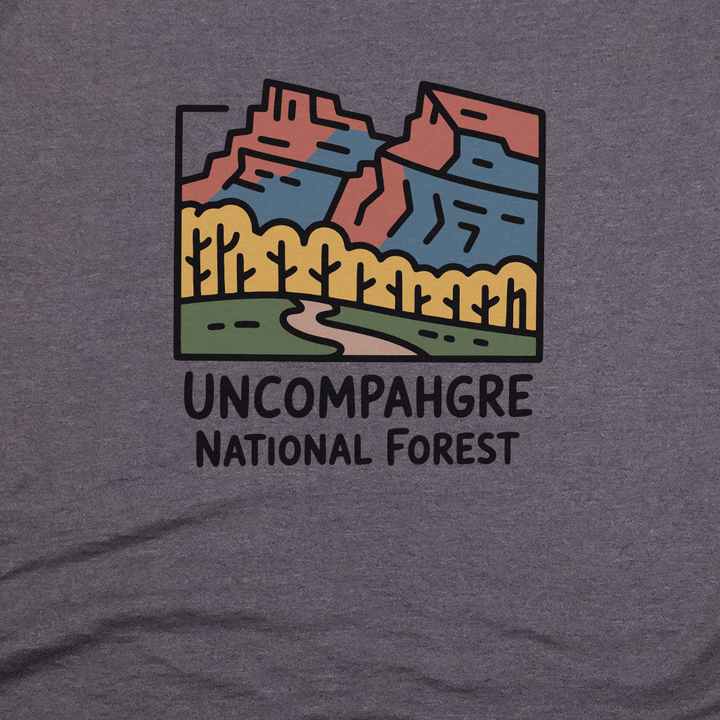 Uncompahgre National Forest T-Shirt Adventure and Outdoors Themed T-Shirt
