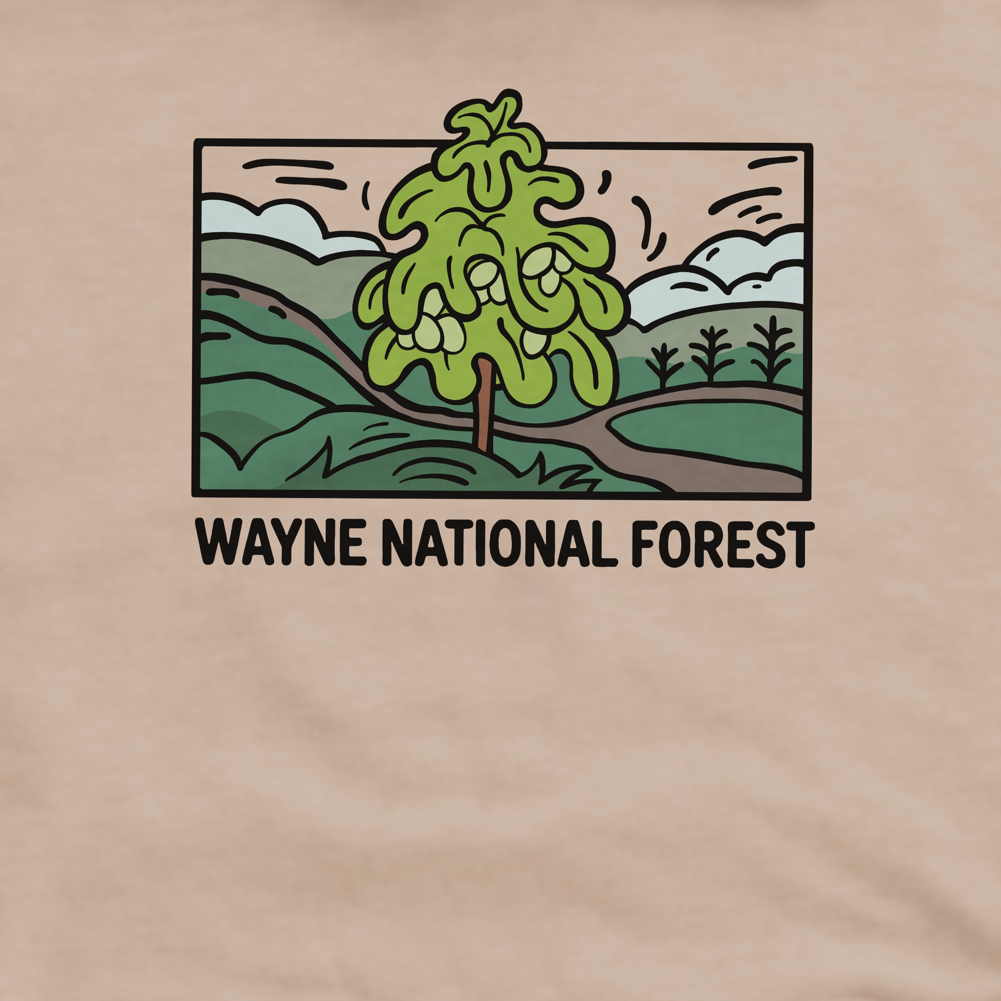 Wayne National Forest Crewneck Sweatshirt Adventure and Outdoors Themed Sweatshirt