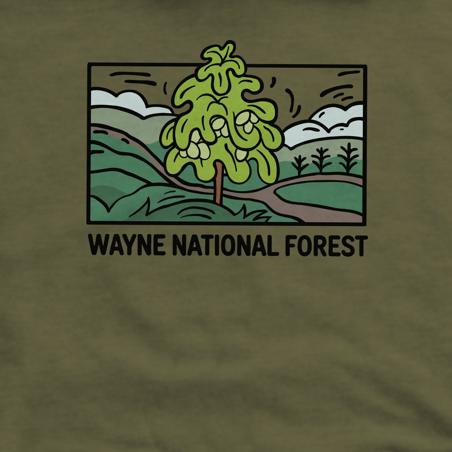 Wayne National Forest Crewneck Sweatshirt Adventure and Outdoors Themed Sweatshirt