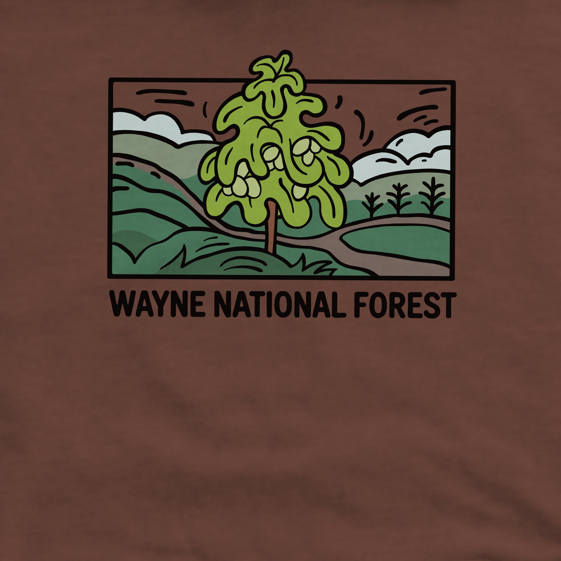 Wayne National Forest Crewneck Sweatshirt Adventure and Outdoors Themed Sweatshirt
