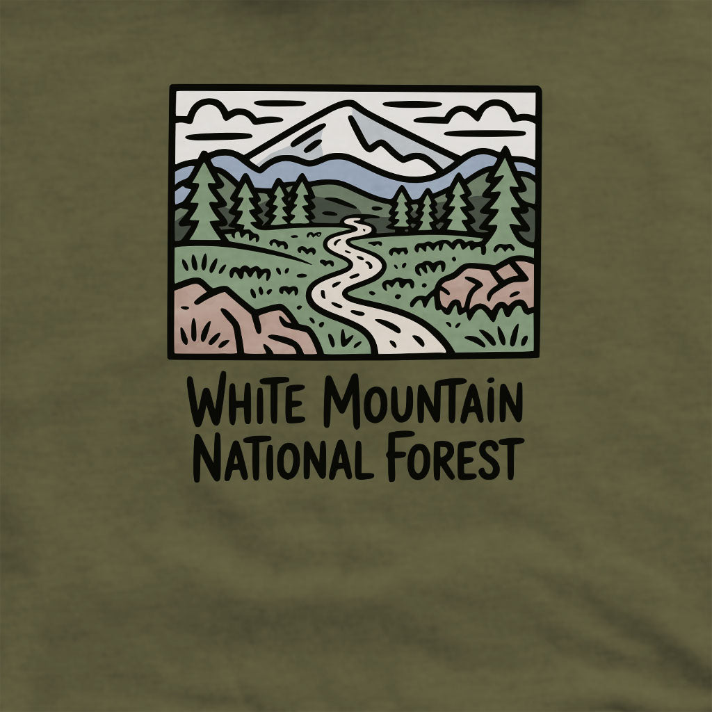 White Mountain National Forest Crewneck Sweatshirt Adventure and Outdoors Themed Sweatshirt