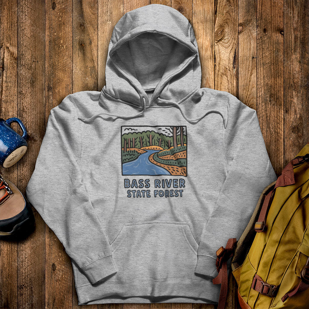 Bass River State Forest Hoodie Sport Grey Adventure and Outdoors Themed Hoodie