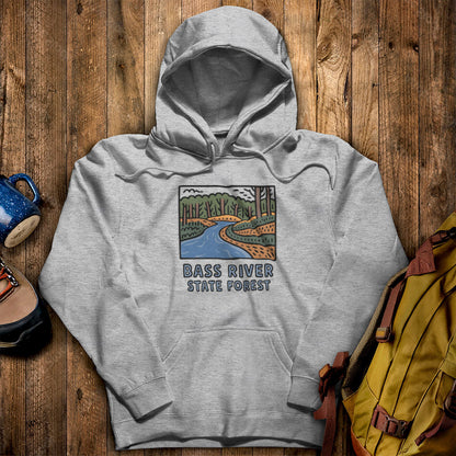 Bass River State Forest Hoodie Sport Grey Adventure and Outdoors Themed Hoodie
