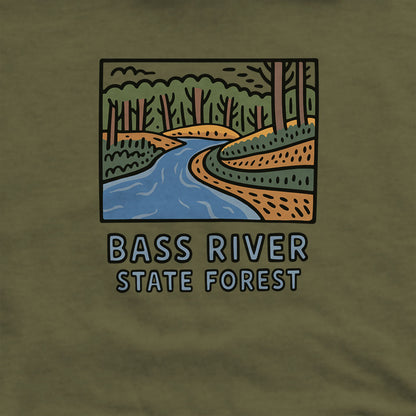 Bass River State Forest Hoodie Adventure and Outdoors Themed Hoodie
