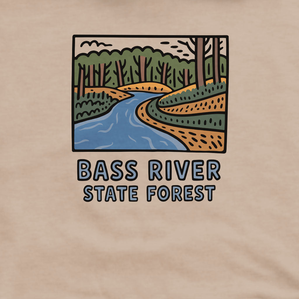 Bass River State Forest Crewneck Sweatshirt Adventure and Outdoors Themed Sweatshirt