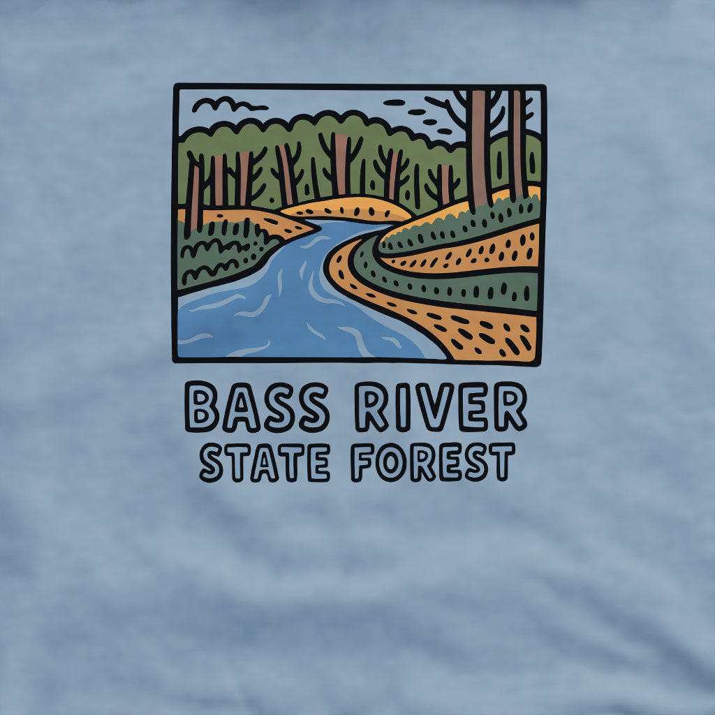 Bass River State Forest Crewneck Sweatshirt Adventure and Outdoors Themed Sweatshirt