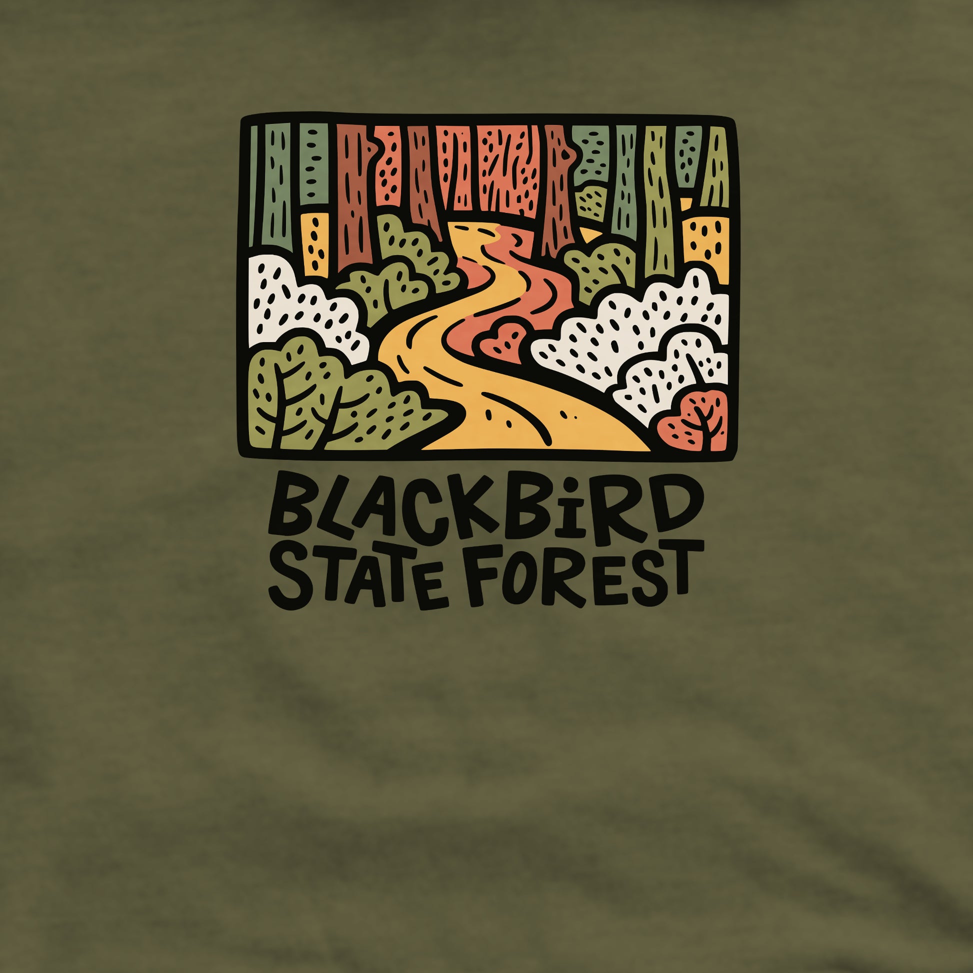Blackbird State Forest Crewneck Sweatshirt Adventure and Outdoors Themed Sweatshirt