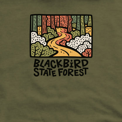 Blackbird State Forest Crewneck Sweatshirt Adventure and Outdoors Themed Sweatshirt