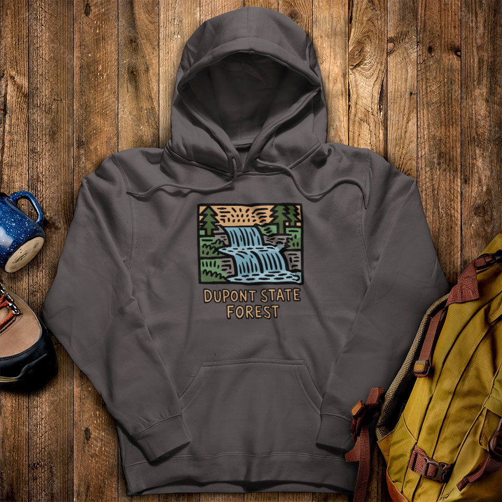 DuPont State Forest Hoodie Charcoal Adventure and Outdoors Themed Hoodie