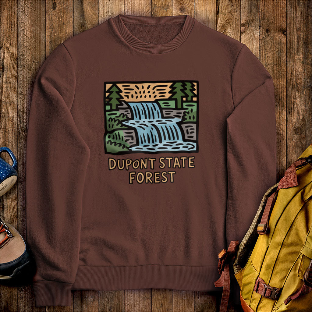 Dupont State Forest Crewneck Sweatshirt Cocoa Adventure and Outdoors Themed Sweatshirt