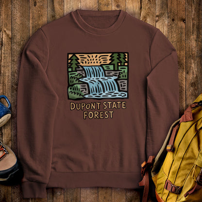 Dupont State Forest Crewneck Sweatshirt Cocoa Adventure and Outdoors Themed Sweatshirt