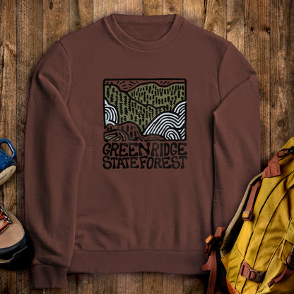 Green Ridge State Forest Crewneck Sweatshirt Cocoa Adventure and Outdoors Themed Sweatshirt