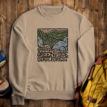 Green Ridge State Forest Crewneck Sweatshirt Sand Adventure and Outdoors Themed Sweatshirt