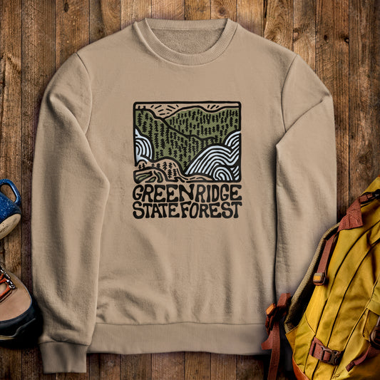 Green Ridge State Forest Crewneck Sweatshirt Sand Adventure and Outdoors Themed Sweatshirt