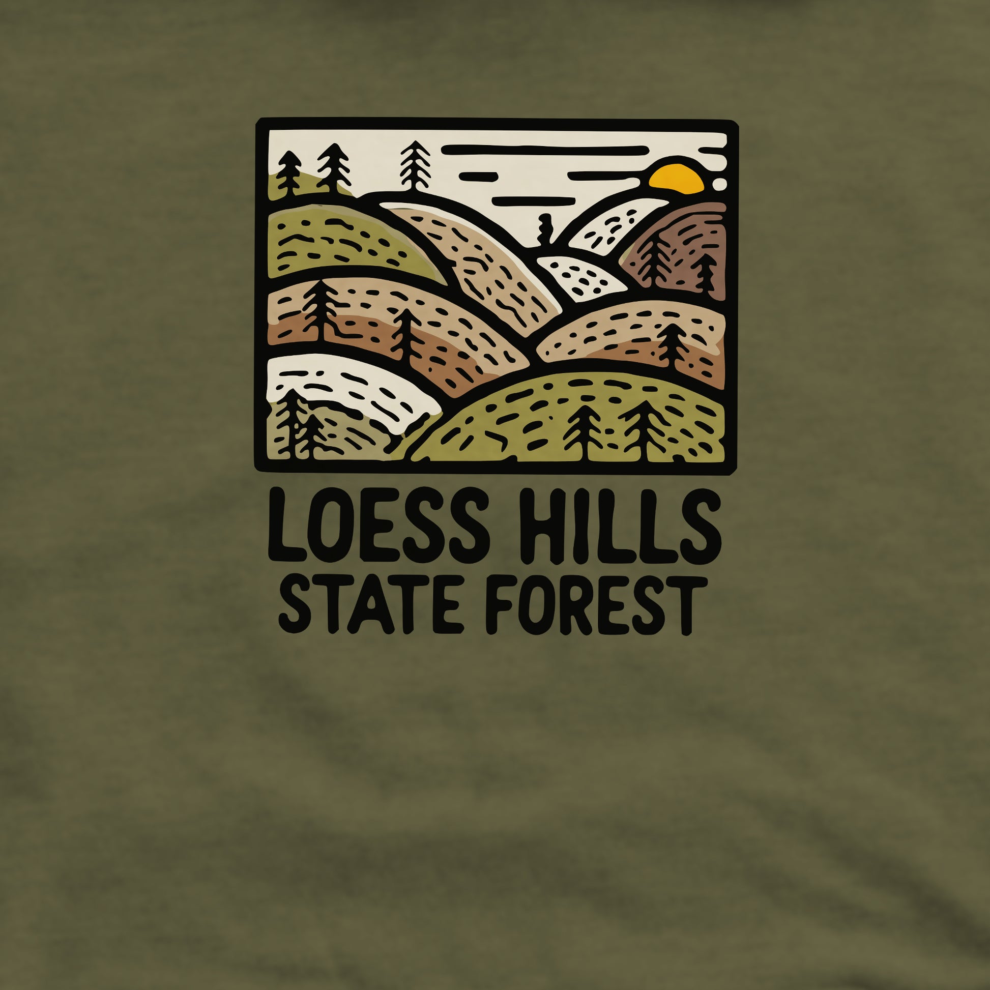 Loess Hills State Forest Crewneck Sweatshirt Adventure and Outdoors Themed Sweatshirt