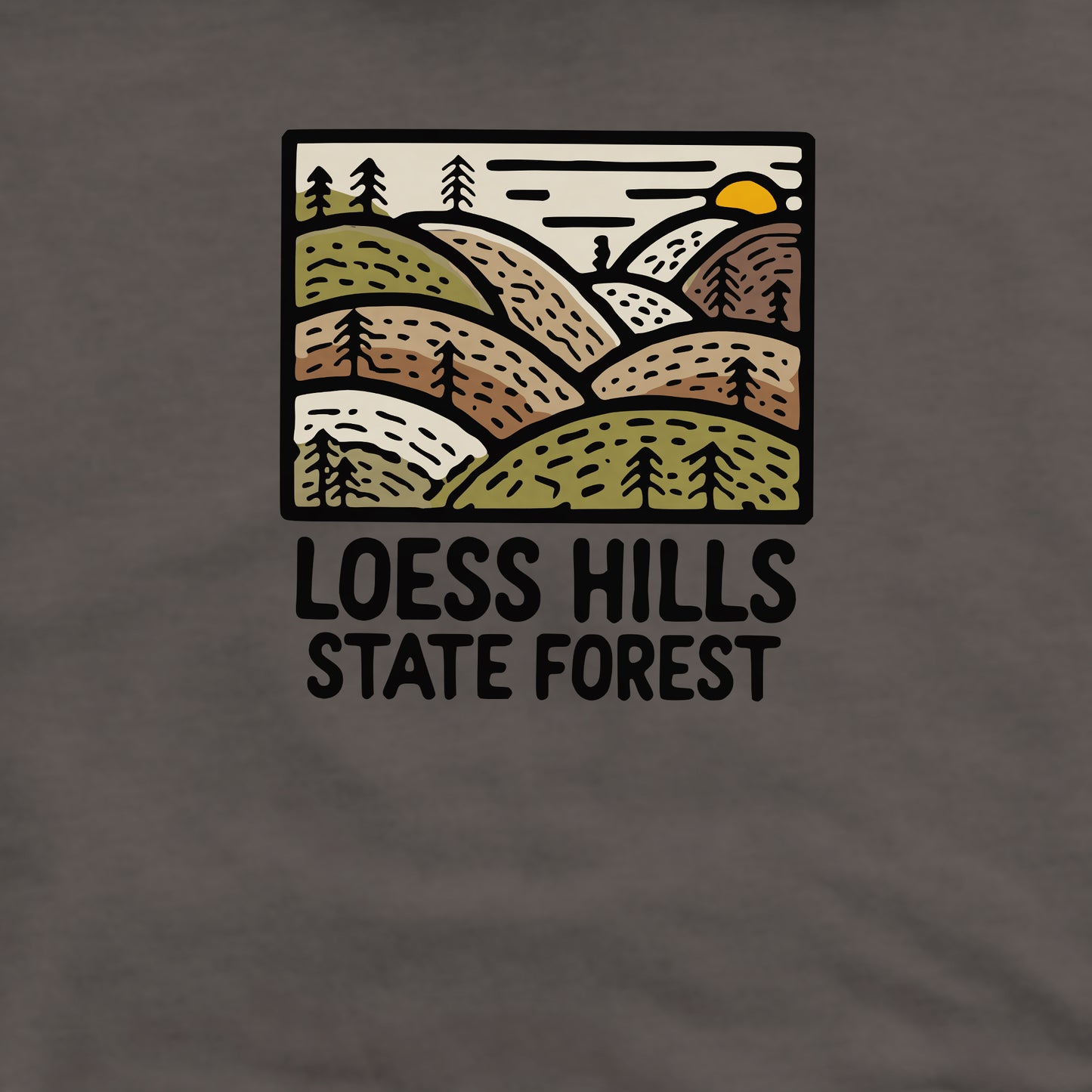 Loess Hills State Forest Crewneck Sweatshirt Adventure and Outdoors Themed Sweatshirt